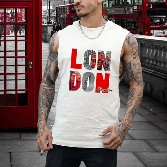 Men's London City Print Tank Top