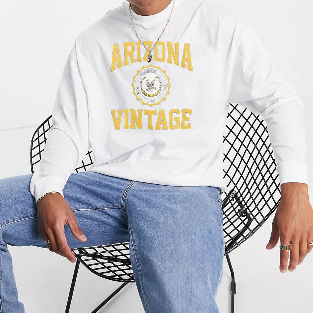 Arizona Vintage  Men's Casual Long Sleeve T-Shirts-A