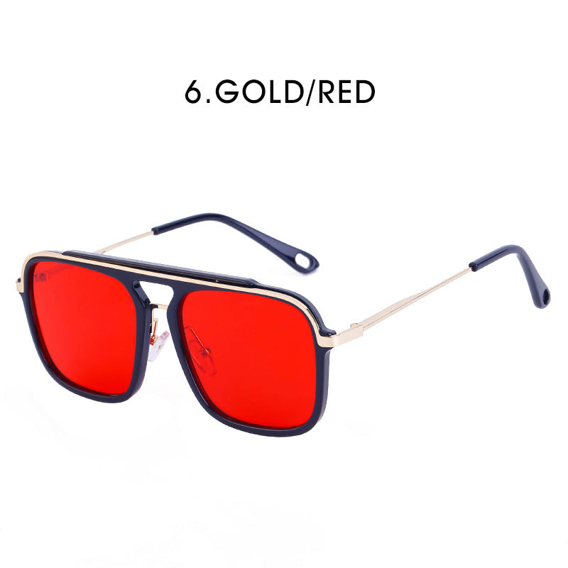 Retro Square Frame Steampunk Men's Sunglasses