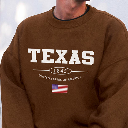 Texas 1845 Men's Casual Pullover Sweatshirts