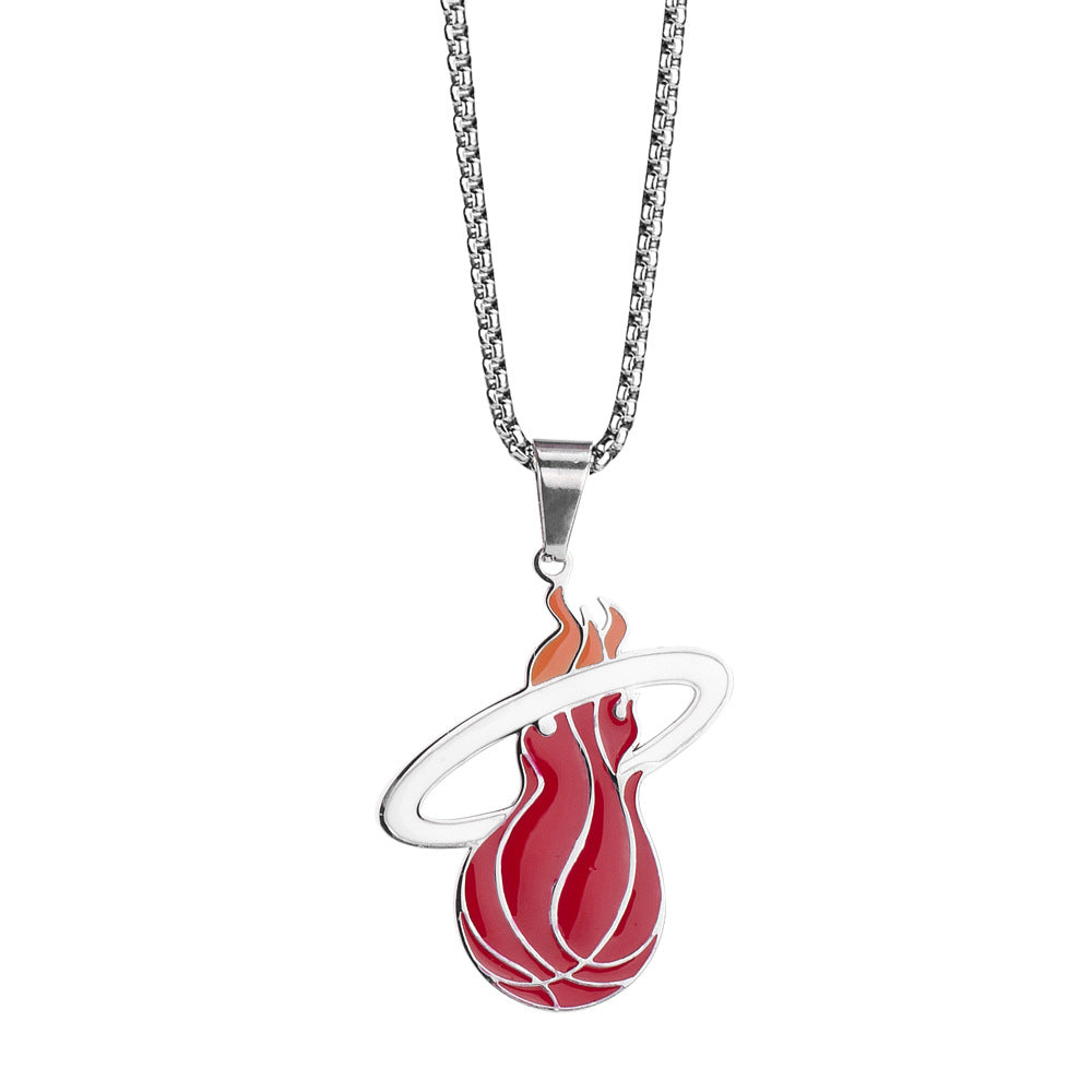 Miami Heat Titanium Steel Necklace