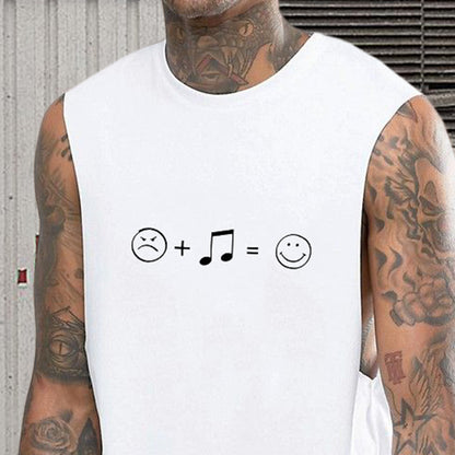 Men's Music Lover Print Tank Top