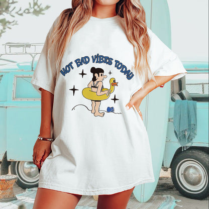 Women's Funny Cartoon Print Cotton Tee