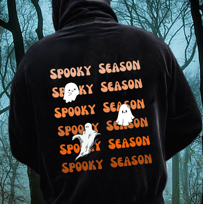 Spooky Season Vibes Men's Fleeced Hoodie