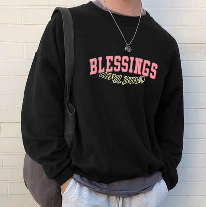 Blessings Men's Oversized Crew Neck Sweatshirt