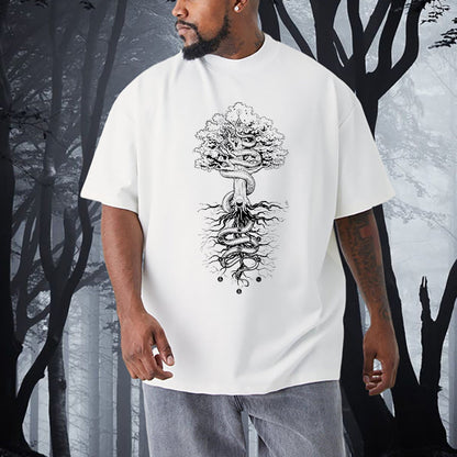 Norse Mythological Yggdrasil and the Midgard Serpent T-shirt Big & Tall