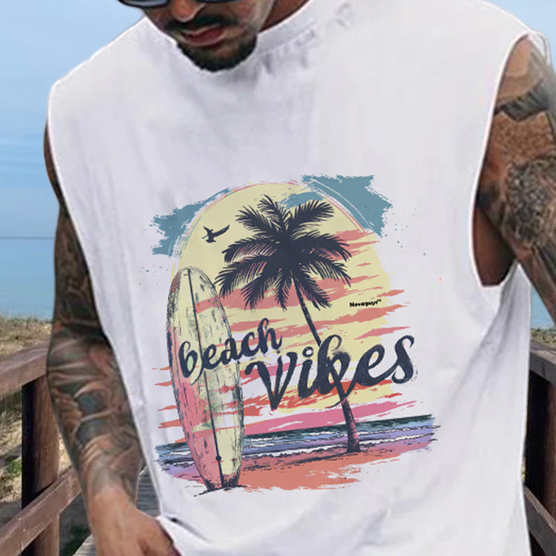 Surf Lovers Beach Vibes Men's Cotton Tank