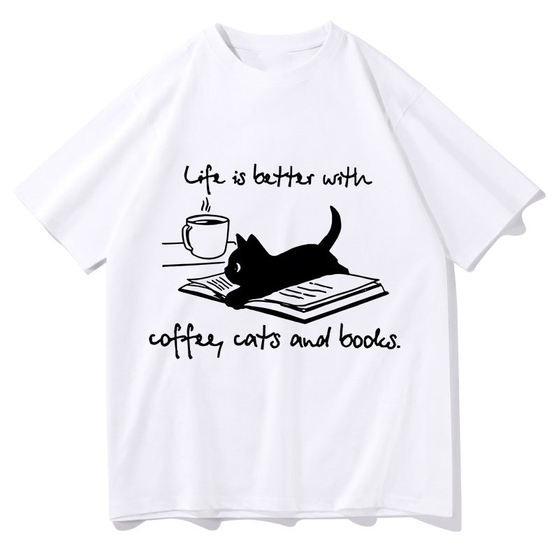 Life's Better With Cat Women's Short Sleeve Tee