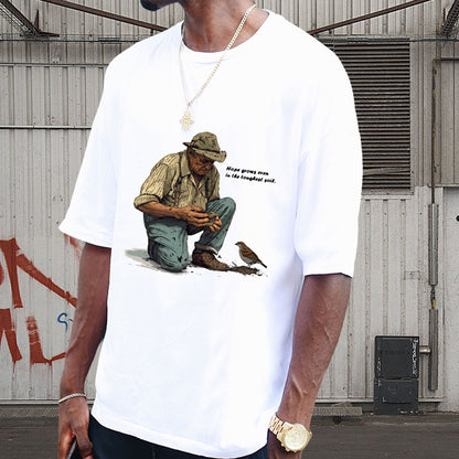 Farmer with Birds Men's Inspirational Tee