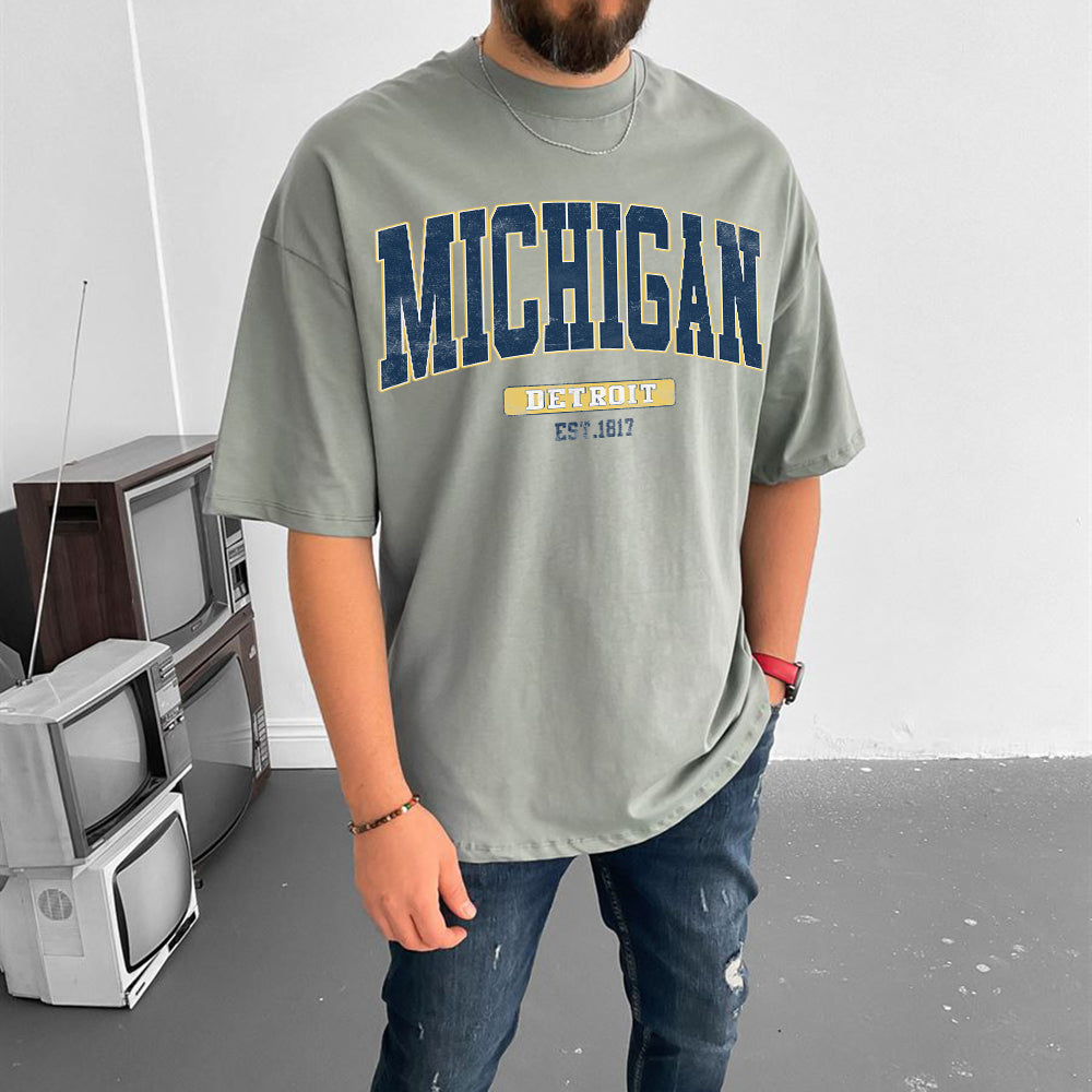 Michigan Detroit Men's Casual T-Shirts