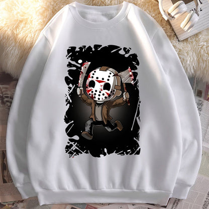 Terrifying Ghostly Figures Print Fashion Sweatshirt