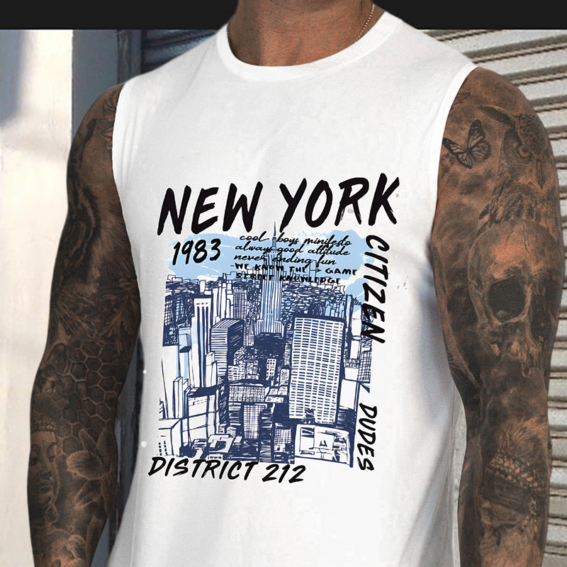 Men's New York City Print Tank Top