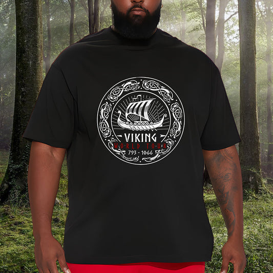 Mythic Viking Voyage Men's T-Shirt Big & Tall