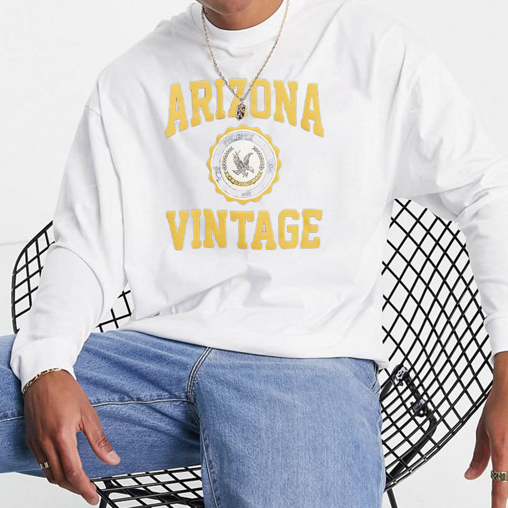 Arizona Vintage  Men's Casual Long Sleeve T-Shirts-A