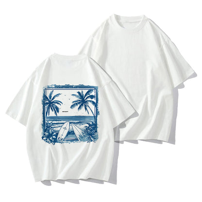 Surf Lovers Summer Beach Vibes Women's Tee