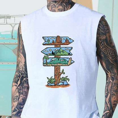 Men's Scenic Routes Cotton Tank Tops