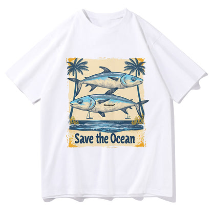 Ocean Fish Print Women's Short Sleeve Tee