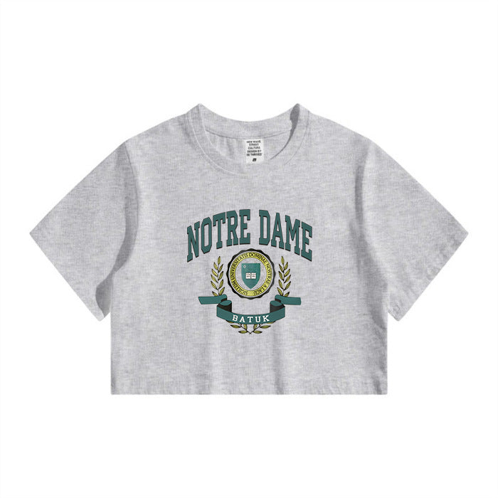 Notre Dame University Lady's Crop Tee