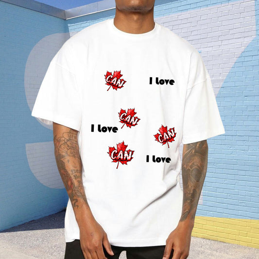 I love Canada Maple Leafs Men's Short Sleeve Tee