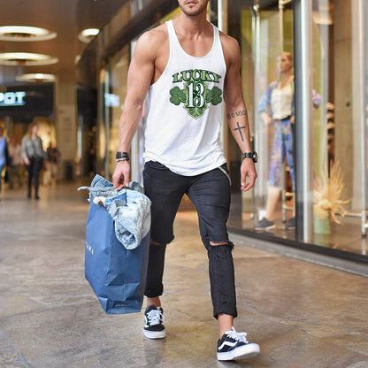 St. Patrick's Day Men's Lucky Tank Tops-A