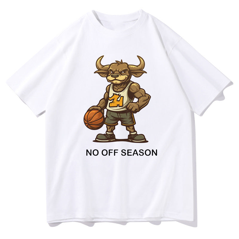 No Off Season Baller Athlete Cartoon Bull Tee