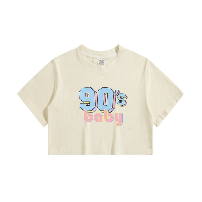 90'S Baby Ladies Cute Crop Tee