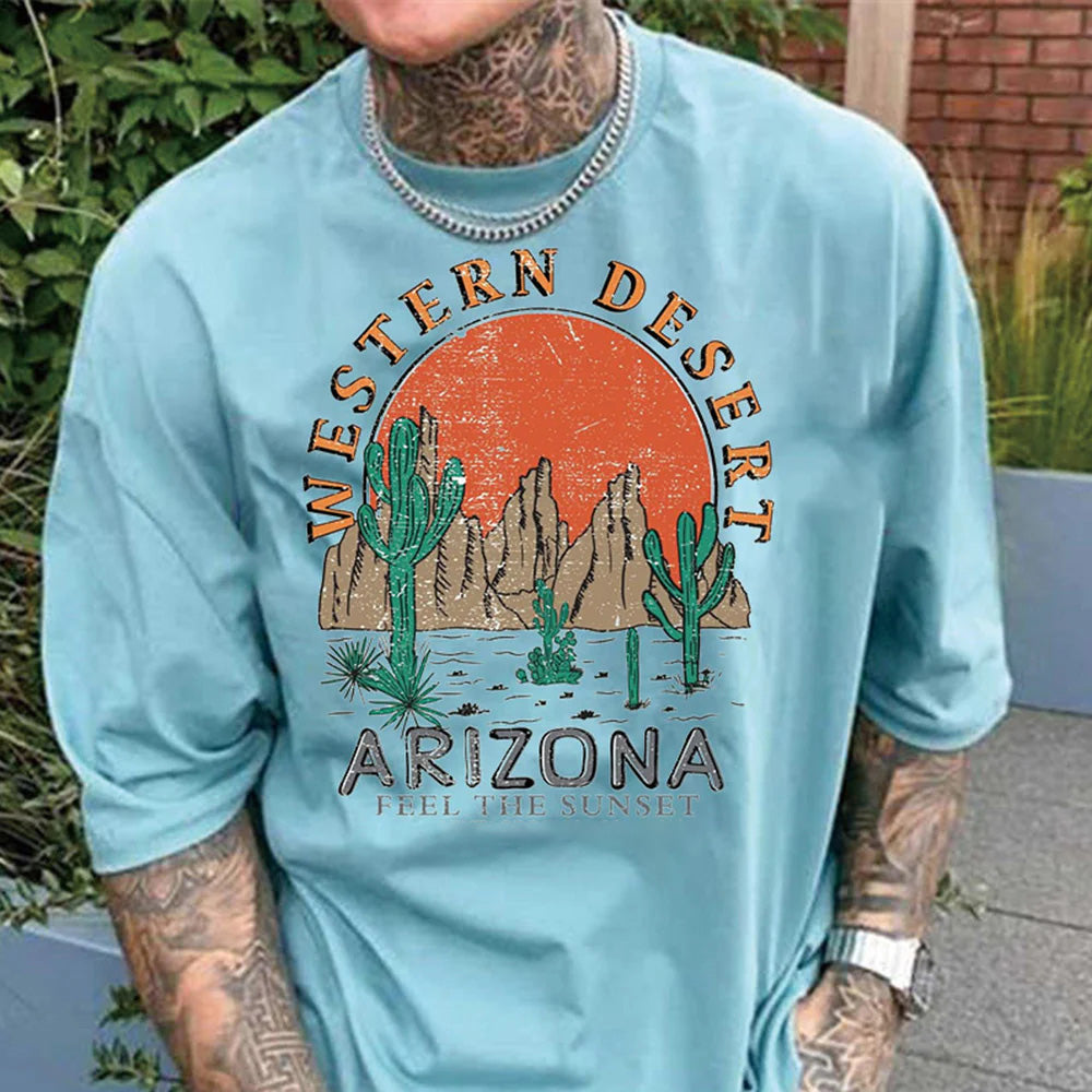 Arizona Graphic Print Casual Men's T-Shirt