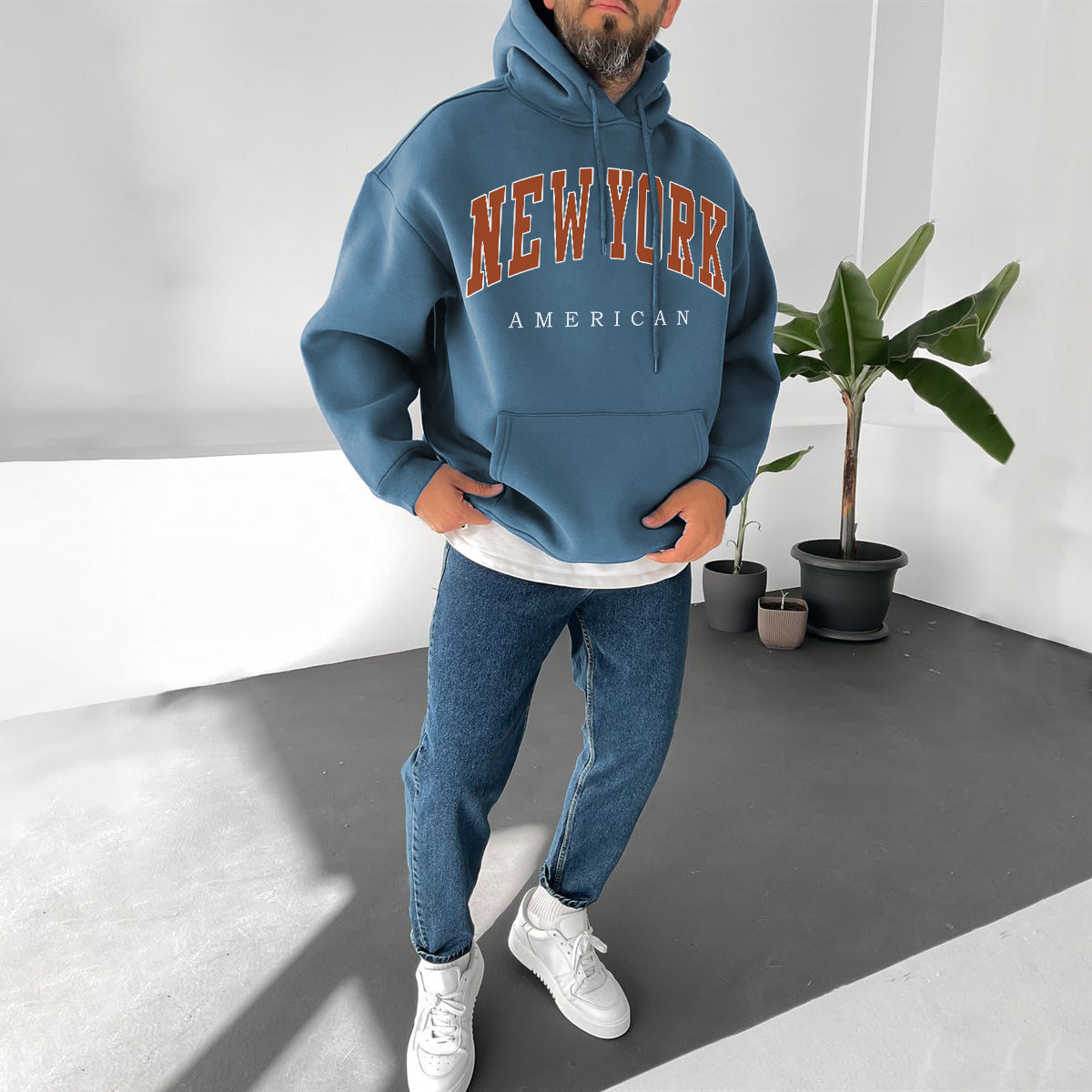 New York Men's Casual Streestwear Hoodies