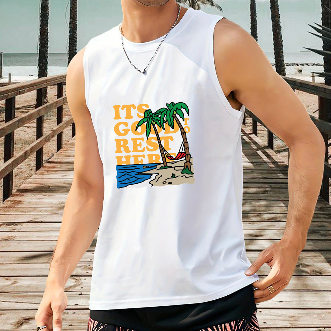 Summer Vacation Vibe Men's Tank Top