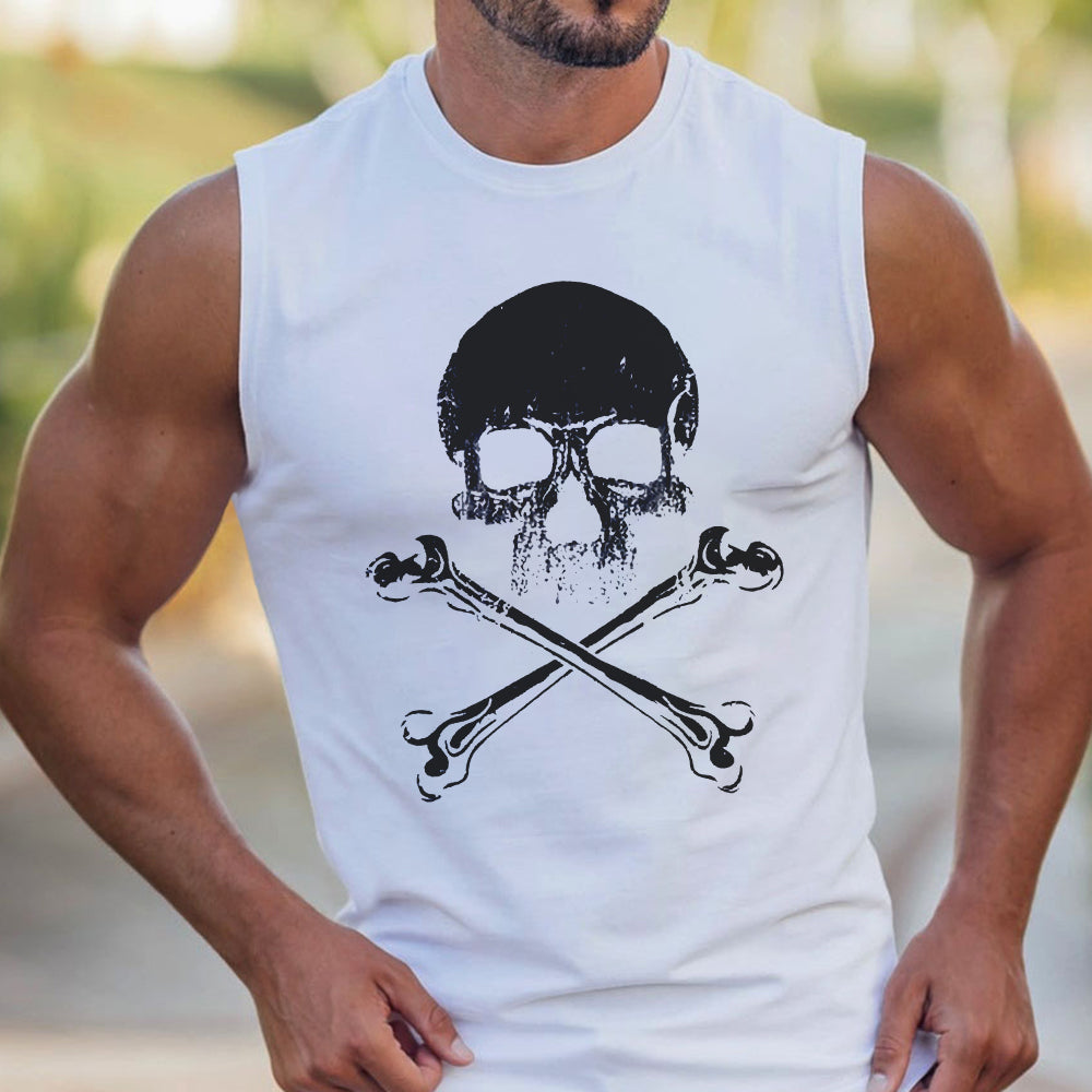 Men's Skull Graphics Casual Tank Tops