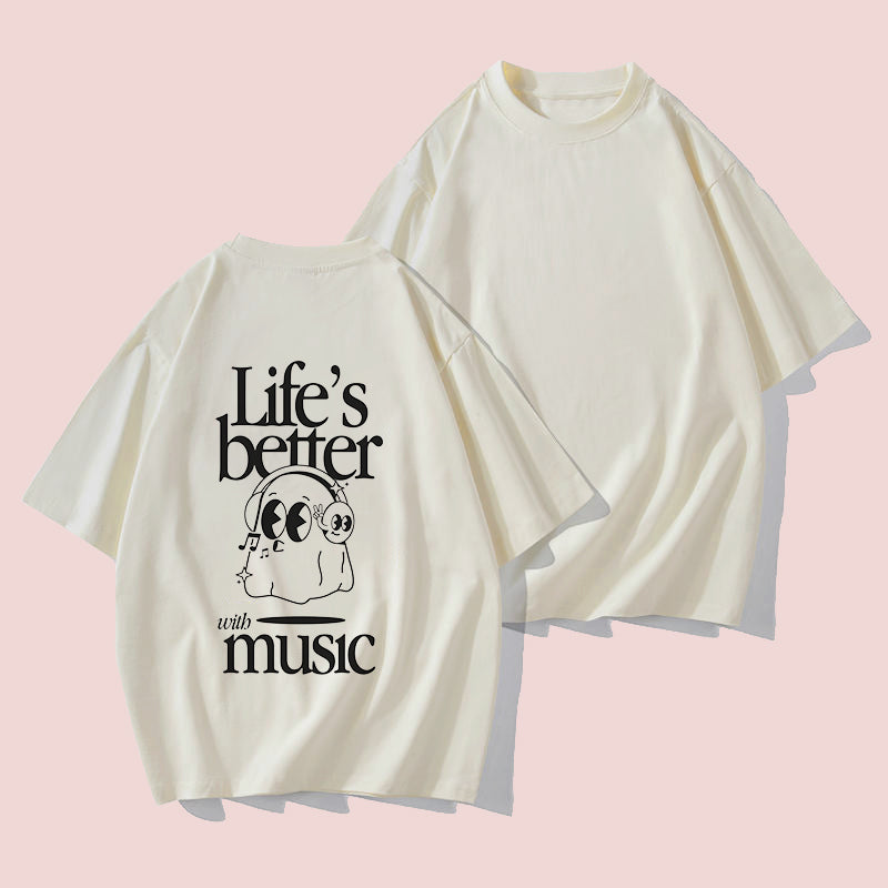 Life's Better With Music Women's Short Sleeve Tee