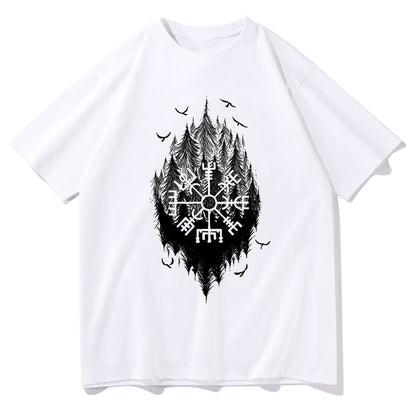 Viking Runes and Eagles Print  Men's T-shirt