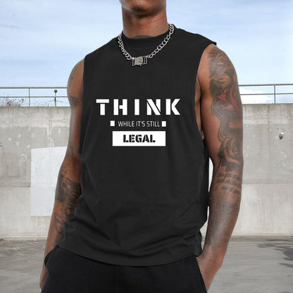 Think When It's Still Legal Men's Letter Print Tank