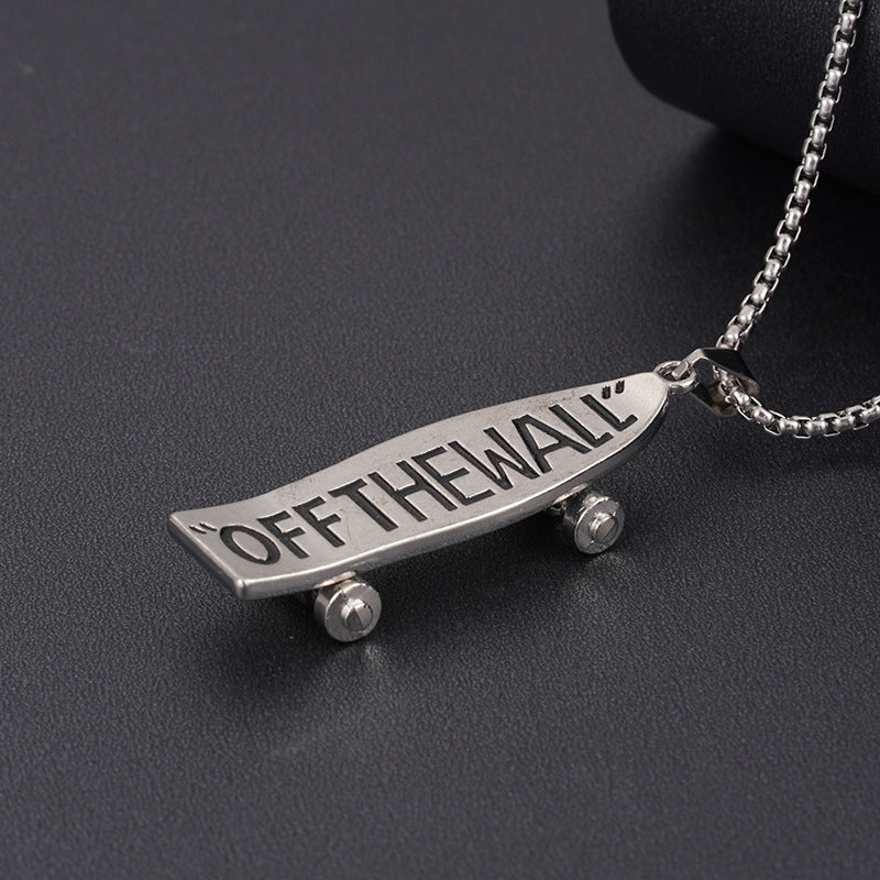 Skateboard Pendant Steel Chain