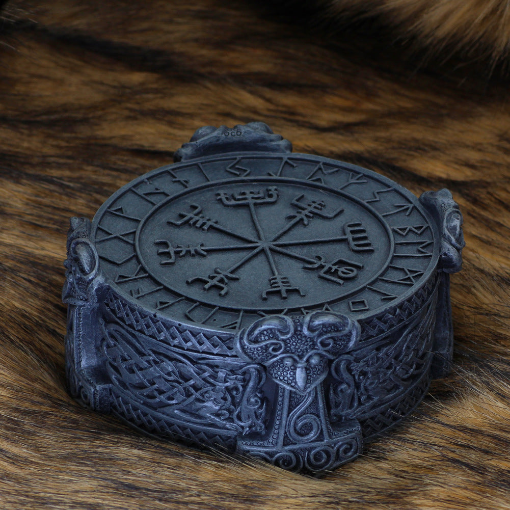 Viking Runes Vintage Jewelry Box Gift for Him/Her