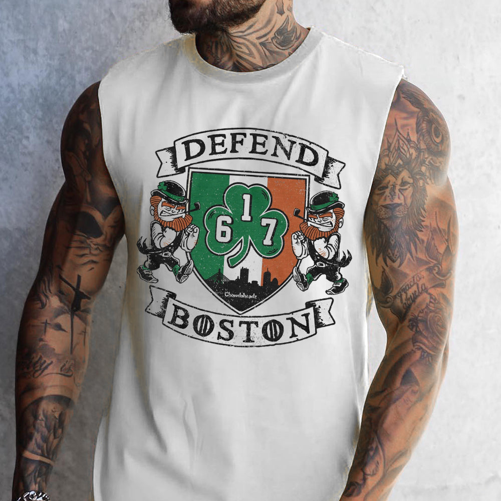 Defend Boston Men's Fashion Tank Tops-B