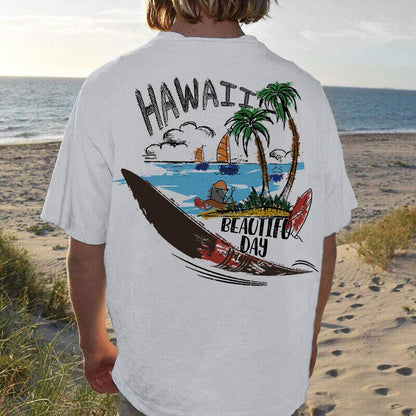 Hawaiian Vacation Scene Tropical Paradise Day Tee