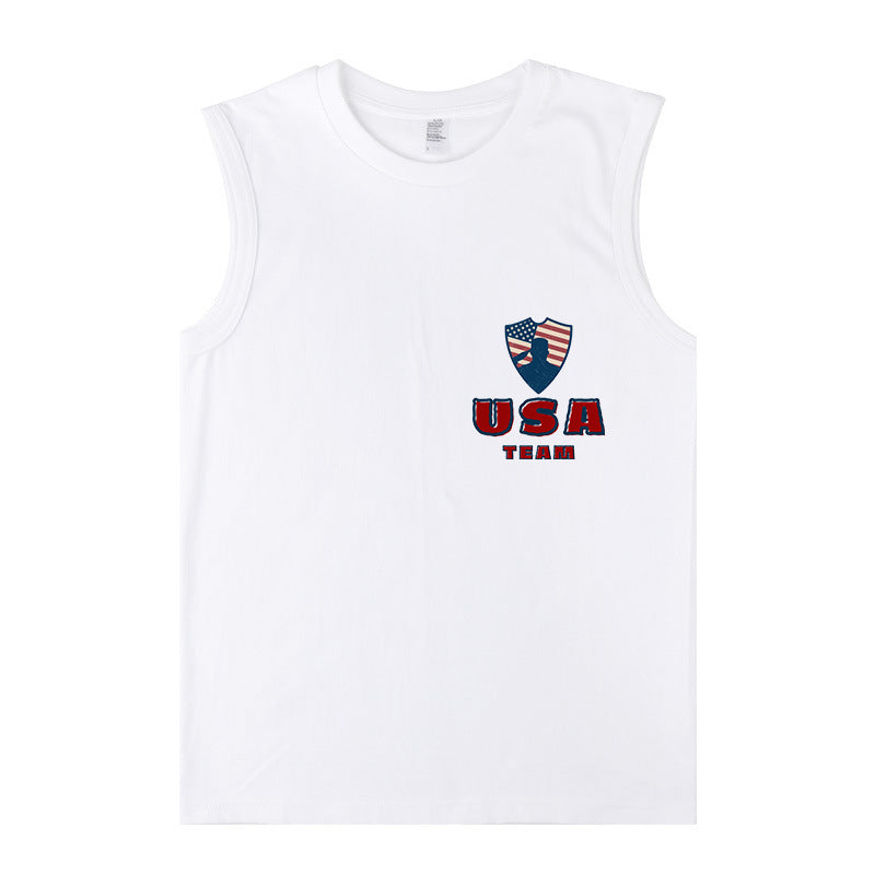 Men's Team USA Print Cotton Tank Top