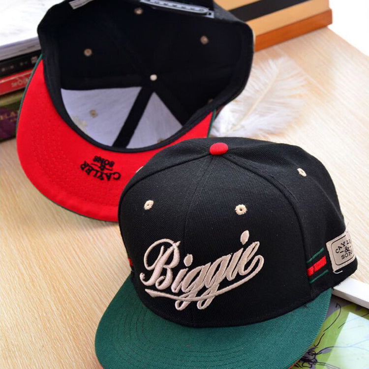 BIGGIE Embroidered Colorblock Hip-Hop Cap