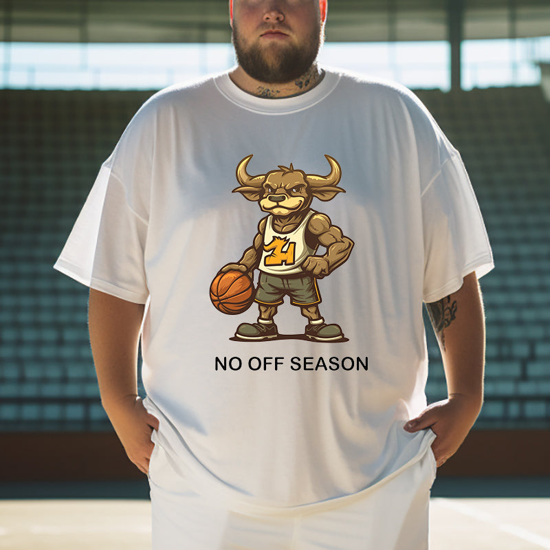 No Off Season Baller Athlete Cartoon Bull Tee