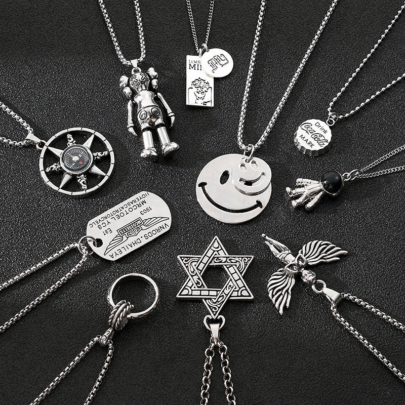 Hip Hop Inspired Hexagram Steel Chain