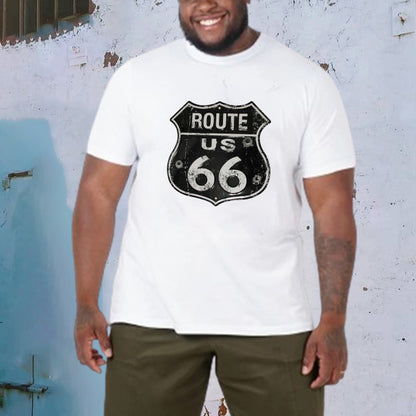 US Route 66 Historical Sign Men's T-Shirts