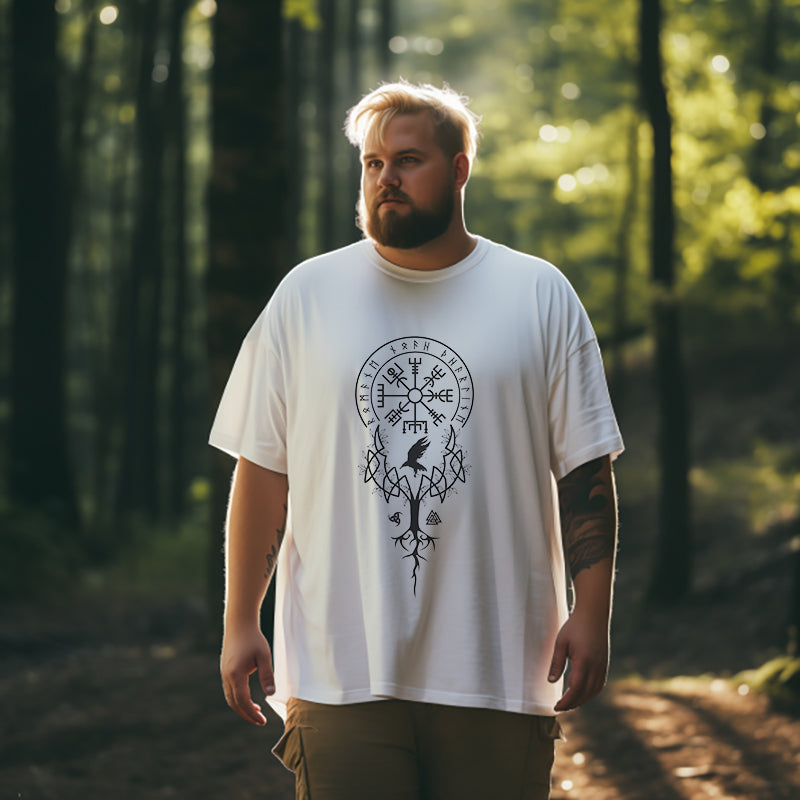 Norse Mythology Compass Viking Print Tee Big & Tall