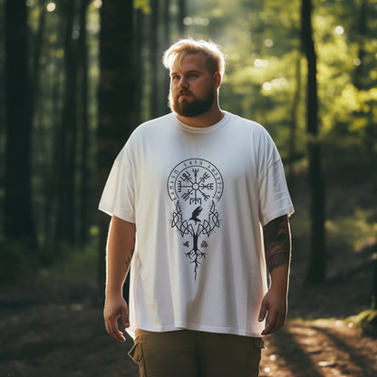 Norse Mythology Compass Viking Print Tee Big & Tall