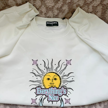 Sun and Moon Women's Crew Neck Sweatshirt