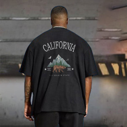 California Letters Graphic Print Men's T-Shirt