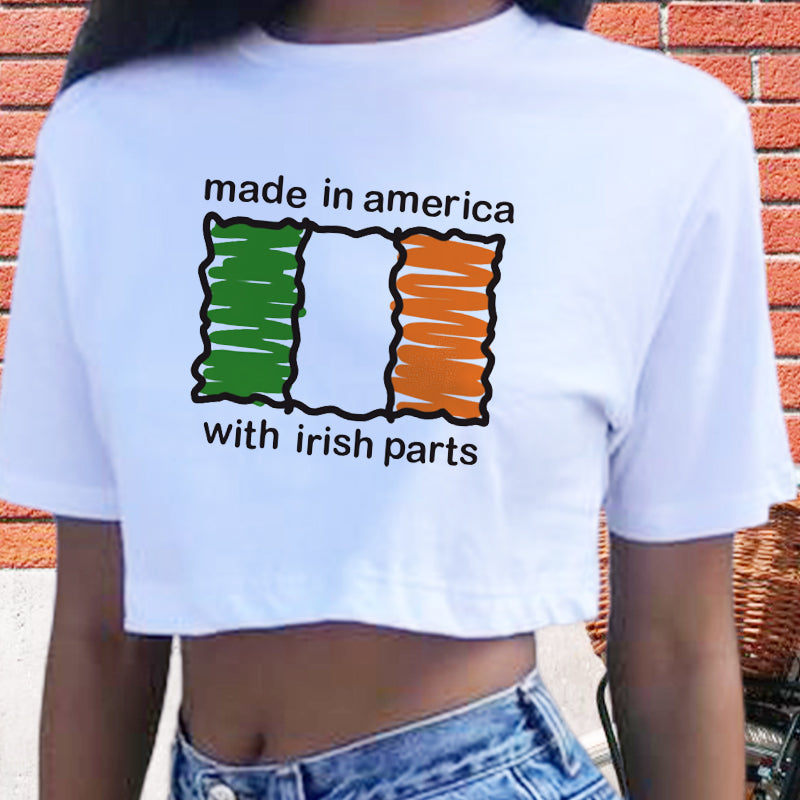 Irish Pride Ladies Cute Crop Tee