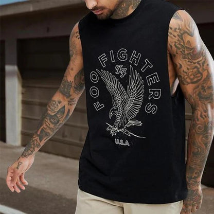 Eagle Print Men's Casual Tank Top