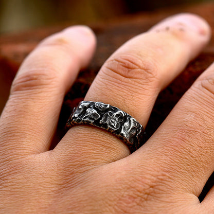 Men's Punk Viking Retro Crack Ring