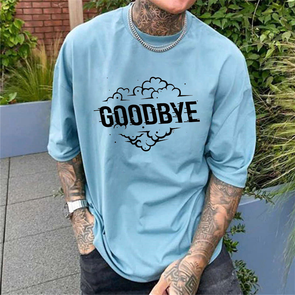 GOODBYE Print Men's Cotton T-shirt